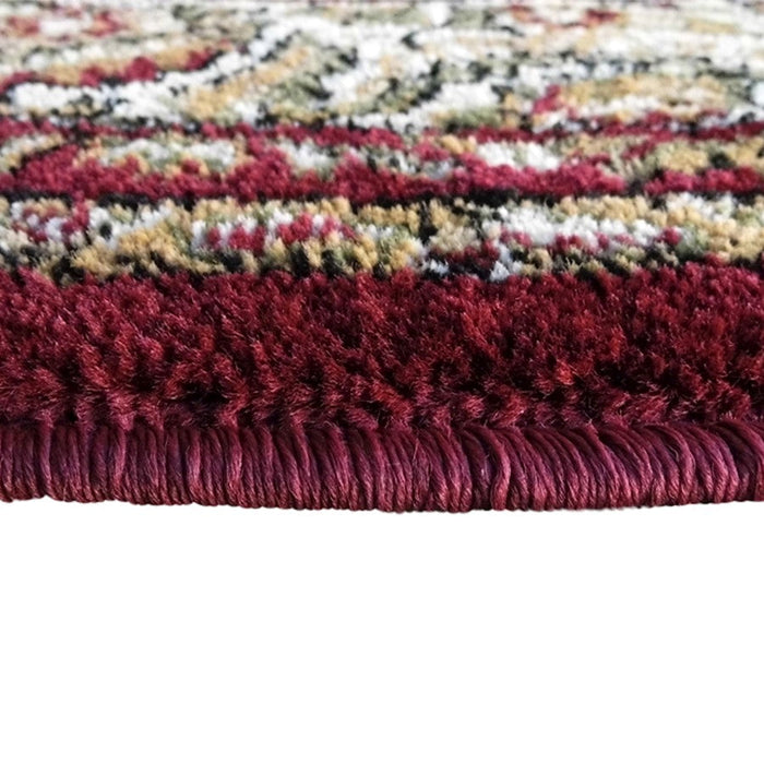 Flash Furniture Mersin 4X4 Persian Area Rug, Burgundy