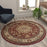 Flash Furniture Mersin 4X4 Persian Area Rug, Burgundy