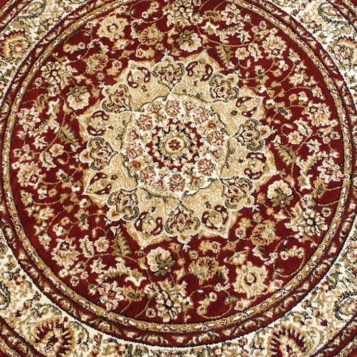 Flash Furniture Mersin 4X4 Persian Area Rug, Burgundy