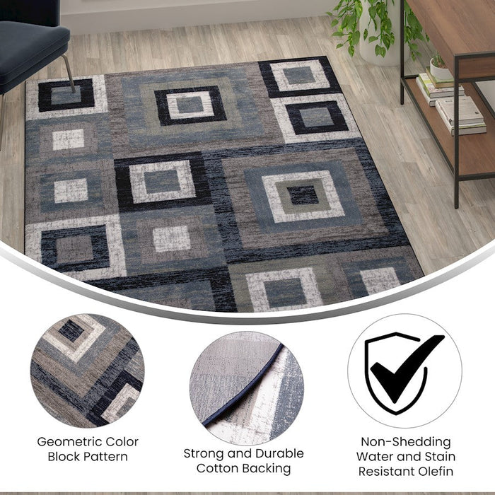 Flash Gideon Geometric Rug, Small/Medium