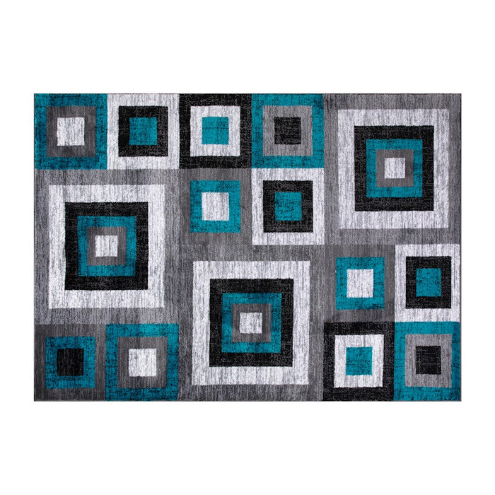 Flash Gideon 6x9 Geometric Rug, Turquoise - OK-HCF-7146ATUR-69-TUR-GG