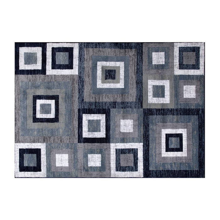 Flash Gideon 8x10 Geometric Rug, Blue - OK-HCF-7146ATUR-810-BL-GG