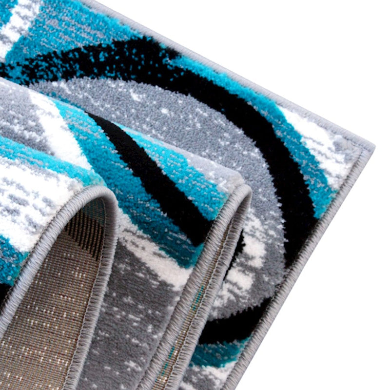 Flash Furniture Valli 3X16 Modern Area Rug, Turquoise