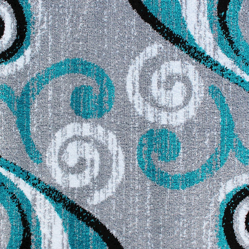 Flash Furniture Valli 3X16 Modern Area Rug, Turquoise