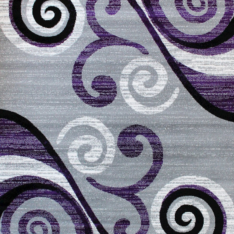 Flash Furniture Valli 4X5 Modern Area Rug, Purple