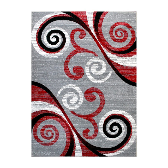 Flash Furniture Valli 6X9 Modern Area Rug, Red - OKR-RG1100-69-RD-GG