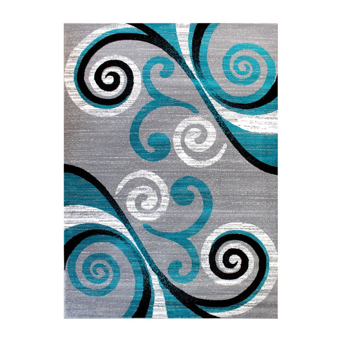 Flash Furniture Valli 6X9 Modern Area Rug, Turquoise - OKR-RG1100-69-TQ-GG