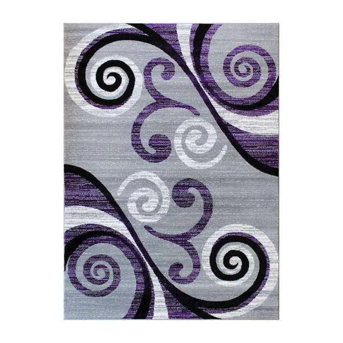 Flash Furniture Valli 8X10 Modern Area Rug, Purple - OKR-RG1100-810-PU-GG