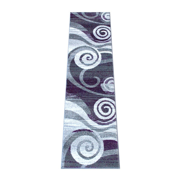 Flash Furniture Cirrus 2X7 Swirl Area Rug, Purple - OKR-RG1103-27-PU-GG