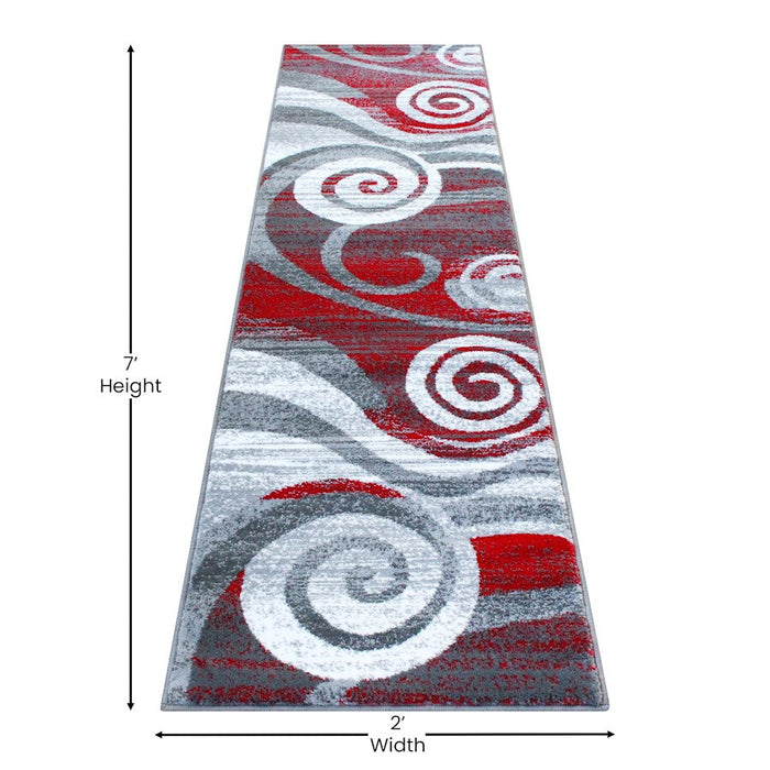 Flash Furniture Cirrus 2X7 Swirl Area Rug