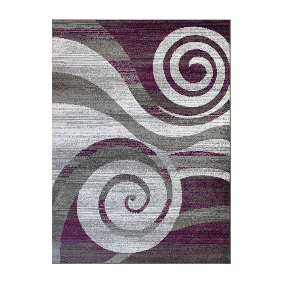 Flash Furniture Cirrus 4X5 Swirl Area Rug, Purple - OKR-RG1103-45-PU-GG