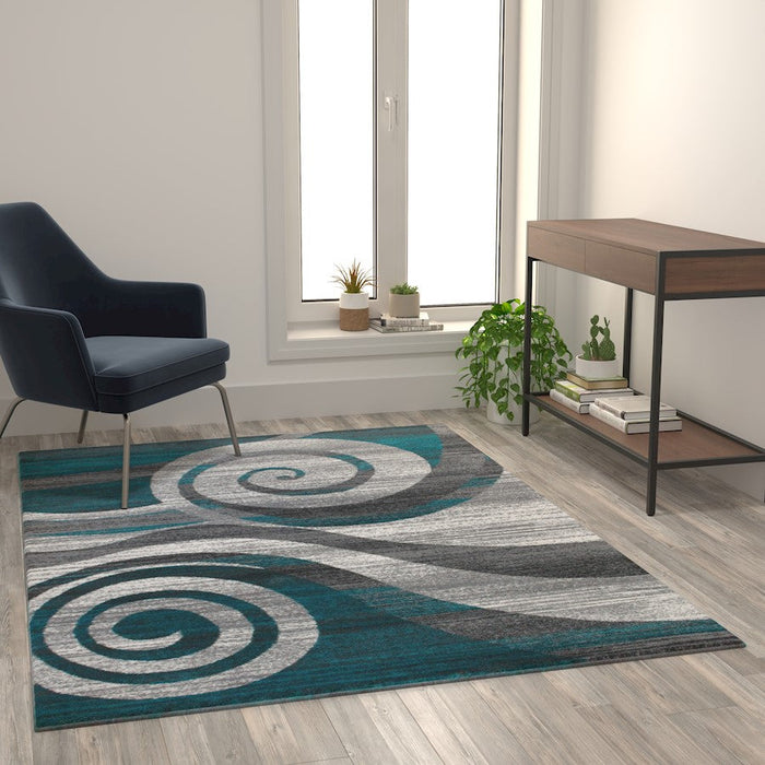 Flash Furniture Cirrus 5X7 Swirl Area Rug