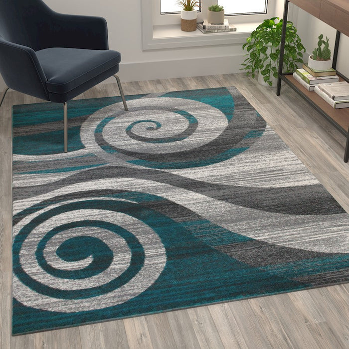 Flash Furniture Cirrus 5X7 Swirl Area Rug