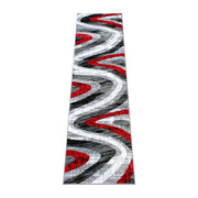 Flash Furniture Altum 2' X 7' Waves Area Rug, Red - OKR-RG1107-27-RD-GG