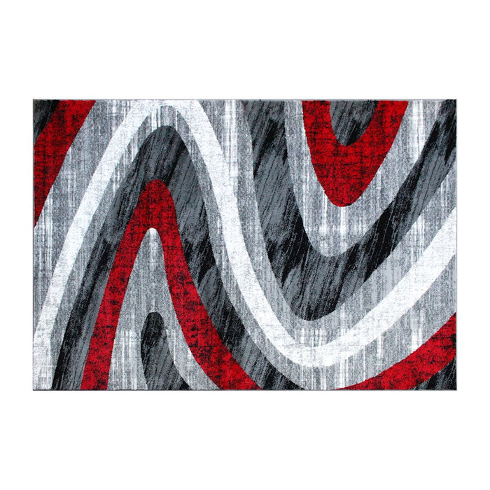 Flash Furniture Altum 5' X 7' Waves Area Rug, Red - OKR-RG1107-57-RD-GG