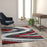 Flash Furniture Altum 5' X 7' Waves Area Rug, Red