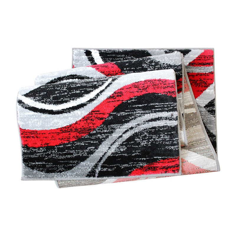 Flash Furniture Wisp 2X7 Ripple Area Rug, Red