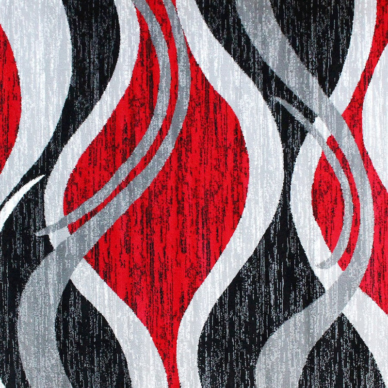 Flash Furniture Wisp 2X7 Ripple Area Rug, Red