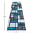 Flash Furniture Raven Block Rug, Turquoise