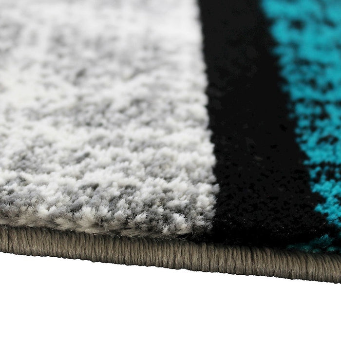 Flash Furniture Raven Block Area Rug, Turquoise