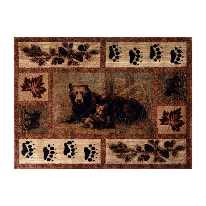 Flash Furniture Vassa 2X3 Bear-Cubs Area Rug, Brown - OKR-RG1114-23-BN-GG