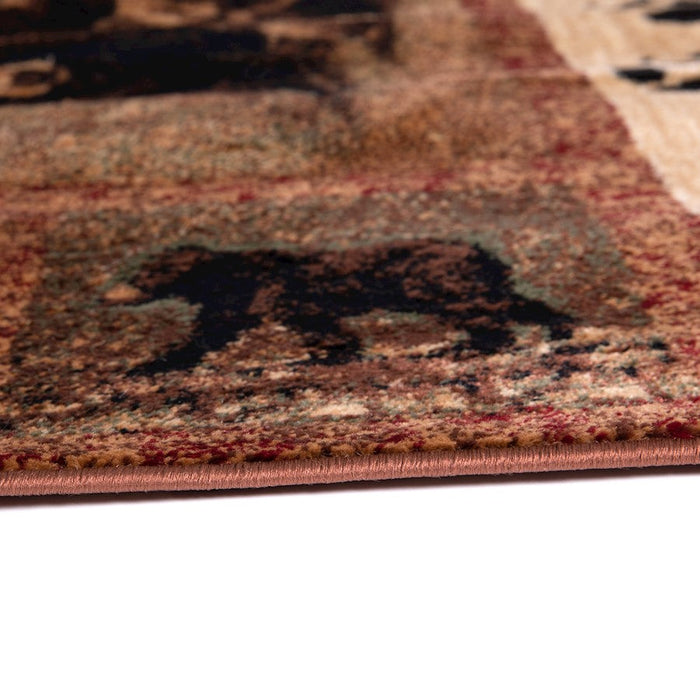 Flash Furniture Vassa Bear-Cubs Area Rug, Brown