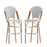 Flash Lourdes 30" French Barstool, White/Gray - SDA-AD642001-F-BS-WHGY-NAT-GG