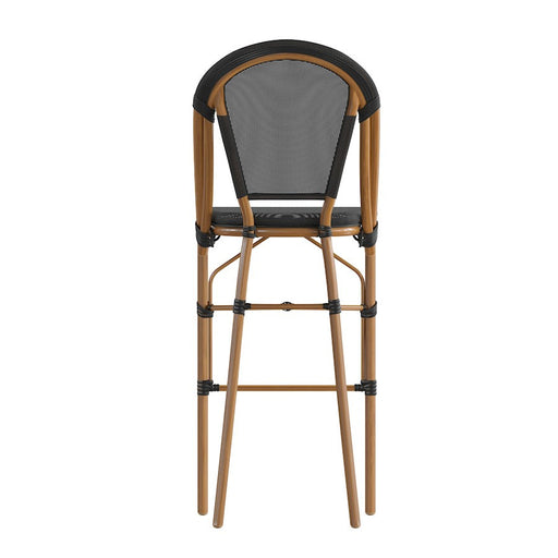 Flash Marseille French Cafe Barstool, Black