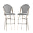 Flash Marseille 30" French Cafe Barstool, BK/WH - SDA-AD642107-BS-BLKWH-LTNAT-GG