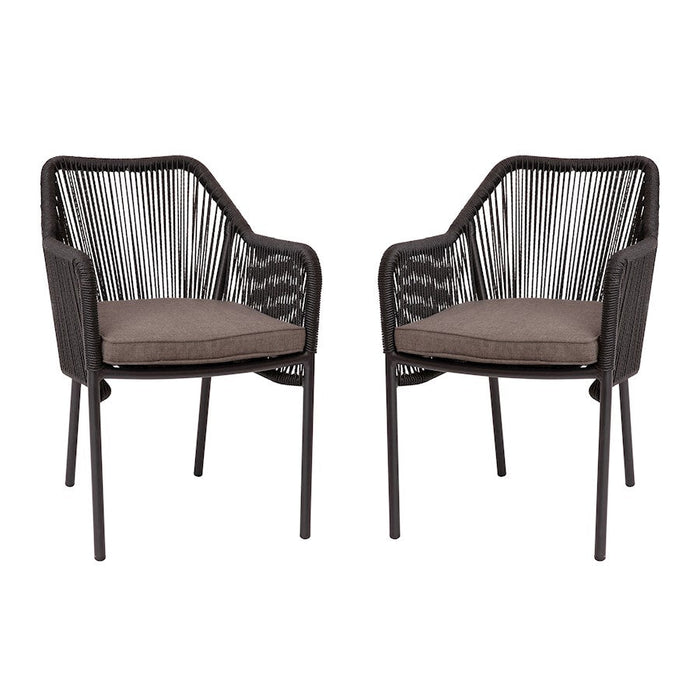 Flash Furniture Kallie Patio Chairs, Set Of 2, Black - SDA-AD892006-BK-2-GG