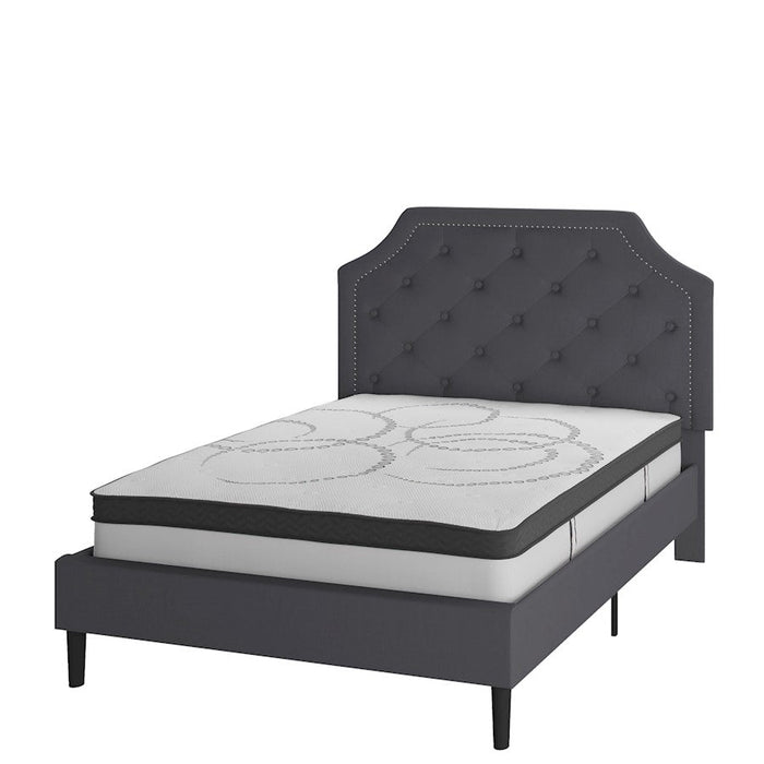 Flash Furniture Brighton Full Platform Bed Set, Dark Gray - SL-BM10-14-GG