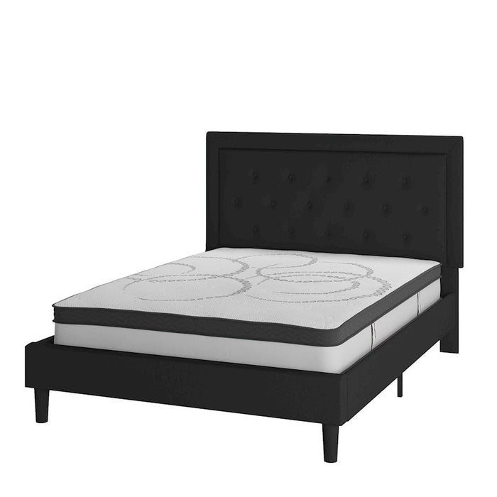 Flash Furniture Roxbury Queen Platform Bed Set, Black - SL-BM10-23-GG