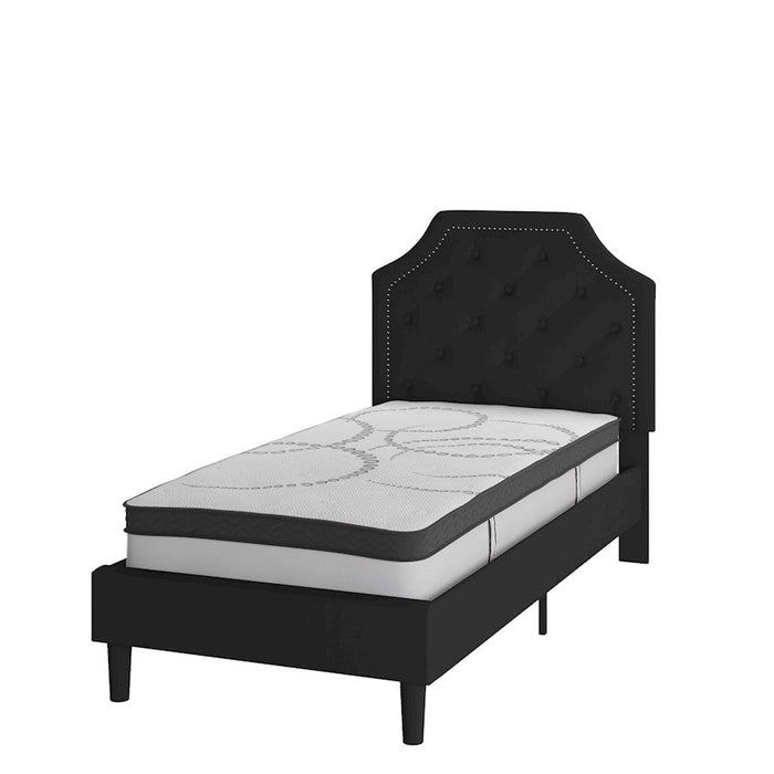 Flash Furniture Brighton Twin Platform Bed Set, Black - SL-BM10-5-GG