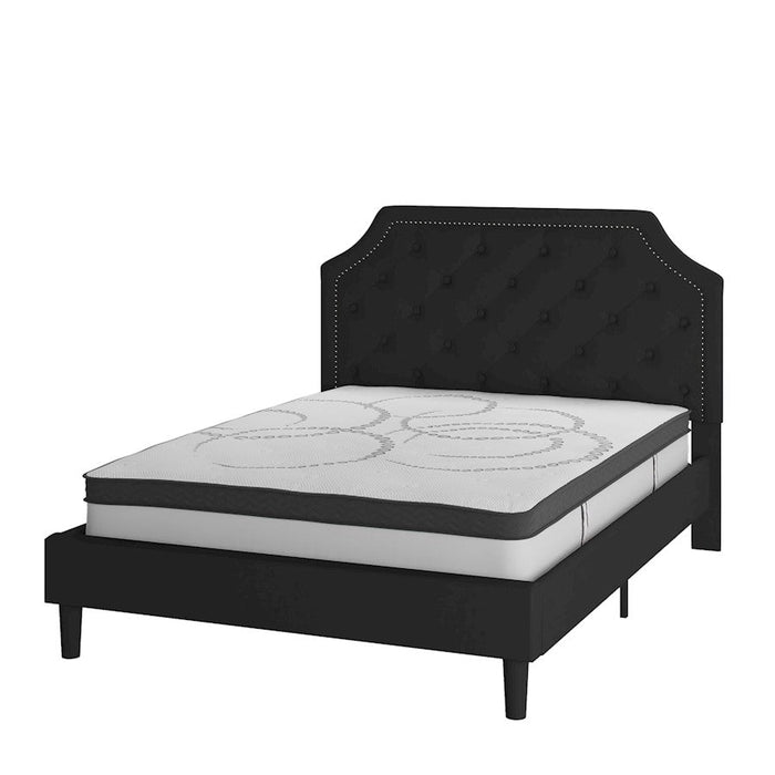 Flash Furniture Brighton Queen Platform Bed Set, Black - SL-BM10-7-GG