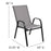 Flash Furniture Brazos 3 Pc Patio, Round Table/2 Chairs