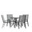 Flash Furniture Brazos 5 PC Patio, Round Table/4 Chairs, GY - TLH-0702303C-GY-GG