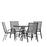 Flash Furniture Brazos 5 PC Patio, SQ Table/4 Chairs, GY - TLH-073A2303C-GY-GG