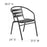 Flash Furniture Lila 5 Pc Patio, Table/4 Chairs, Black