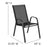 Flash Furniture 5 Pc Patio, Table/4 Chairs, Black