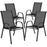 Flash Furniture 5 Pc Patio, Table/4 Chairs, Black