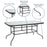 Flash Furniture 5 Pc Patio, Table/4 Chairs, Black