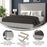 Flash Furniture Quinn Size Platform Bed/Headboard, Gray