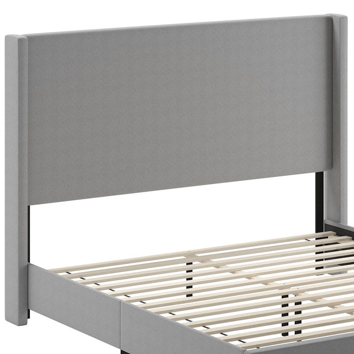 Flash Furniture Quinn Size Platform Bed/Headboard, Gray