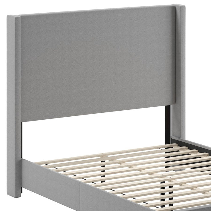 Flash Furniture Quinn Size Platform Bed/Headboard, Gray