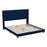 Flash Furniture Bianca King Platform Bed/Headboard, Navy - YK-1079-NAVY-K-GG