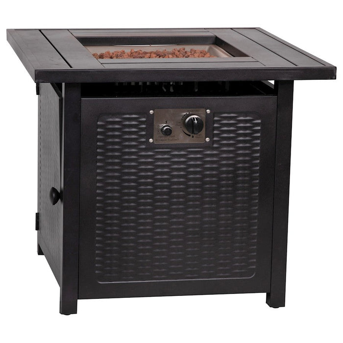 Flash Furniture Olympia 28" Fire Pit Table, Black - YO-GYM80015-BK-GG