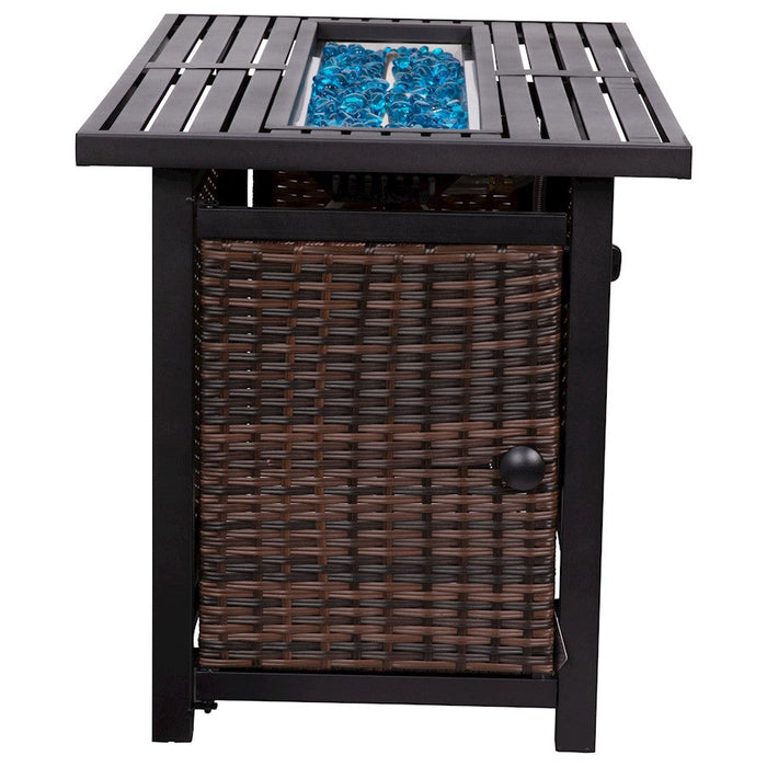 Flash Furniture Olympia 45" Fire Pit Table, Black/Espresso