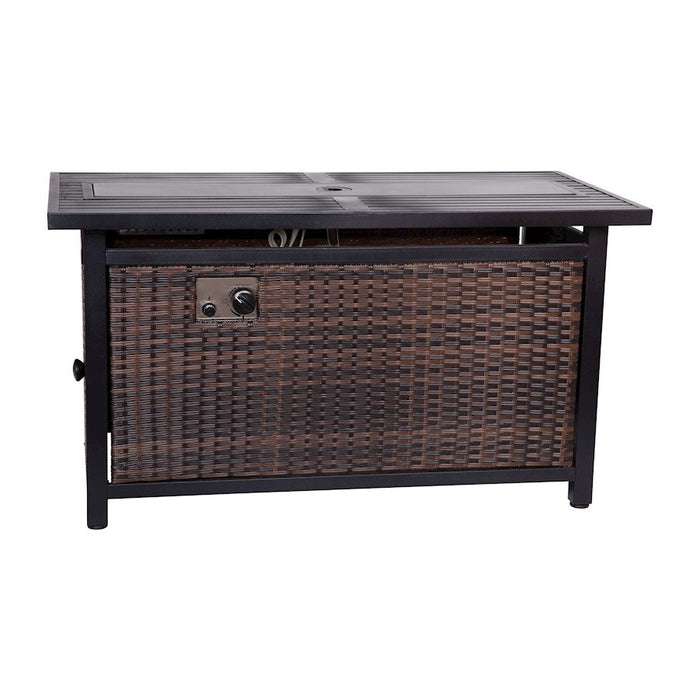 Flash Furniture Olympia 45" Fire Pit Table, Black/Espresso