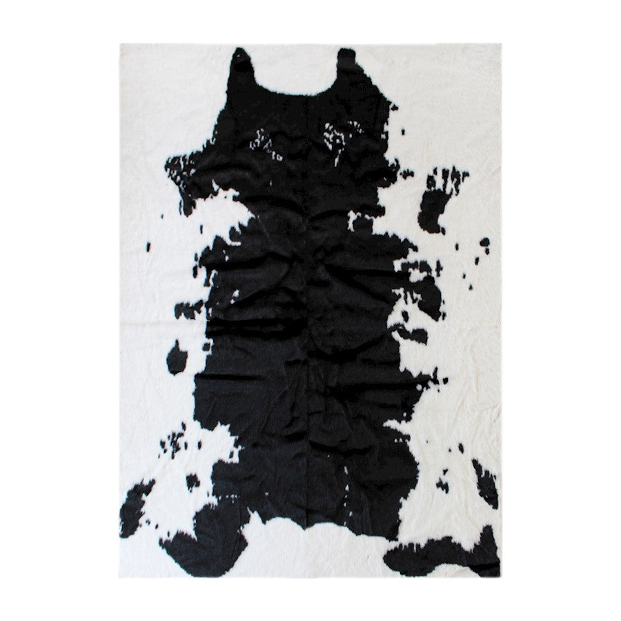 Flash Furniture Barstow 3X5 Faux Cowhide Rug, Black - YTG-RGC31523-35-BK-GG