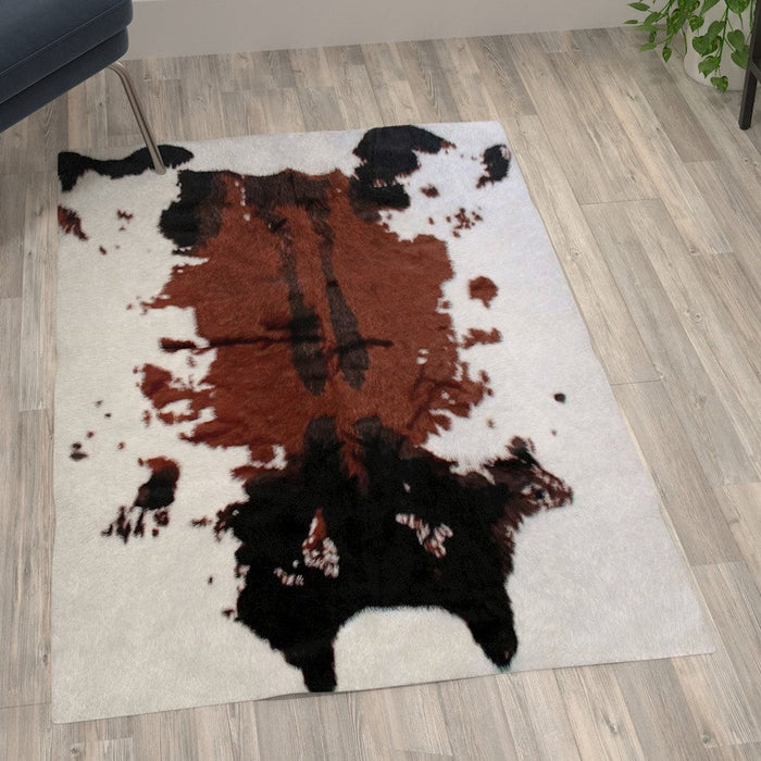 Flash Furniture Barstow Faux Cowhide Rug